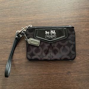 Black coach wristlet